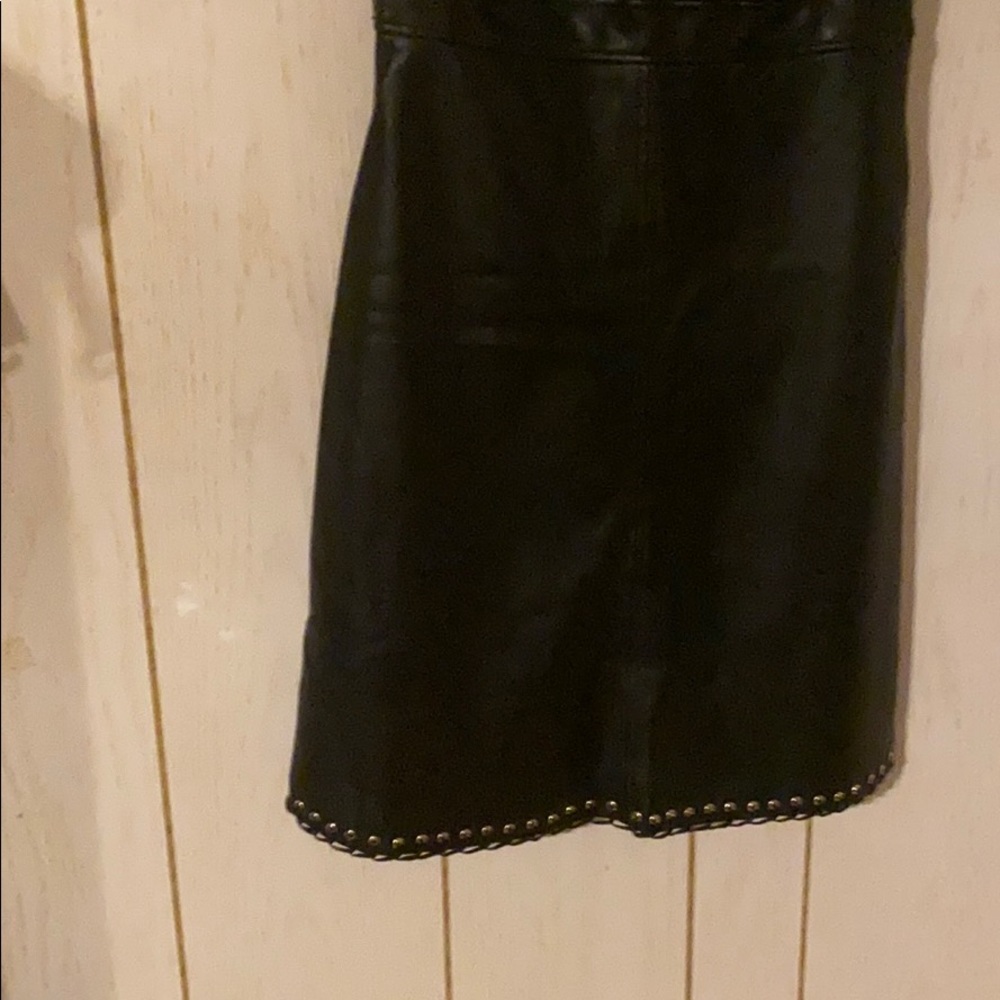 Faux Leather Dress/Sold - Picture 4 of 6